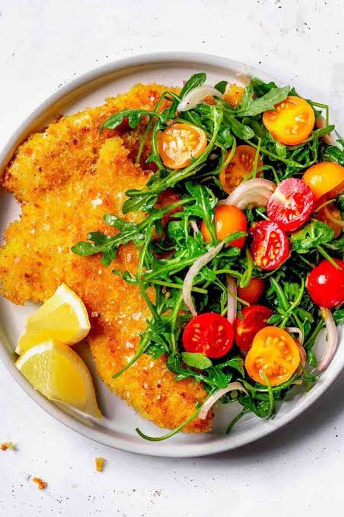 Chicken Cotoletta With Salad