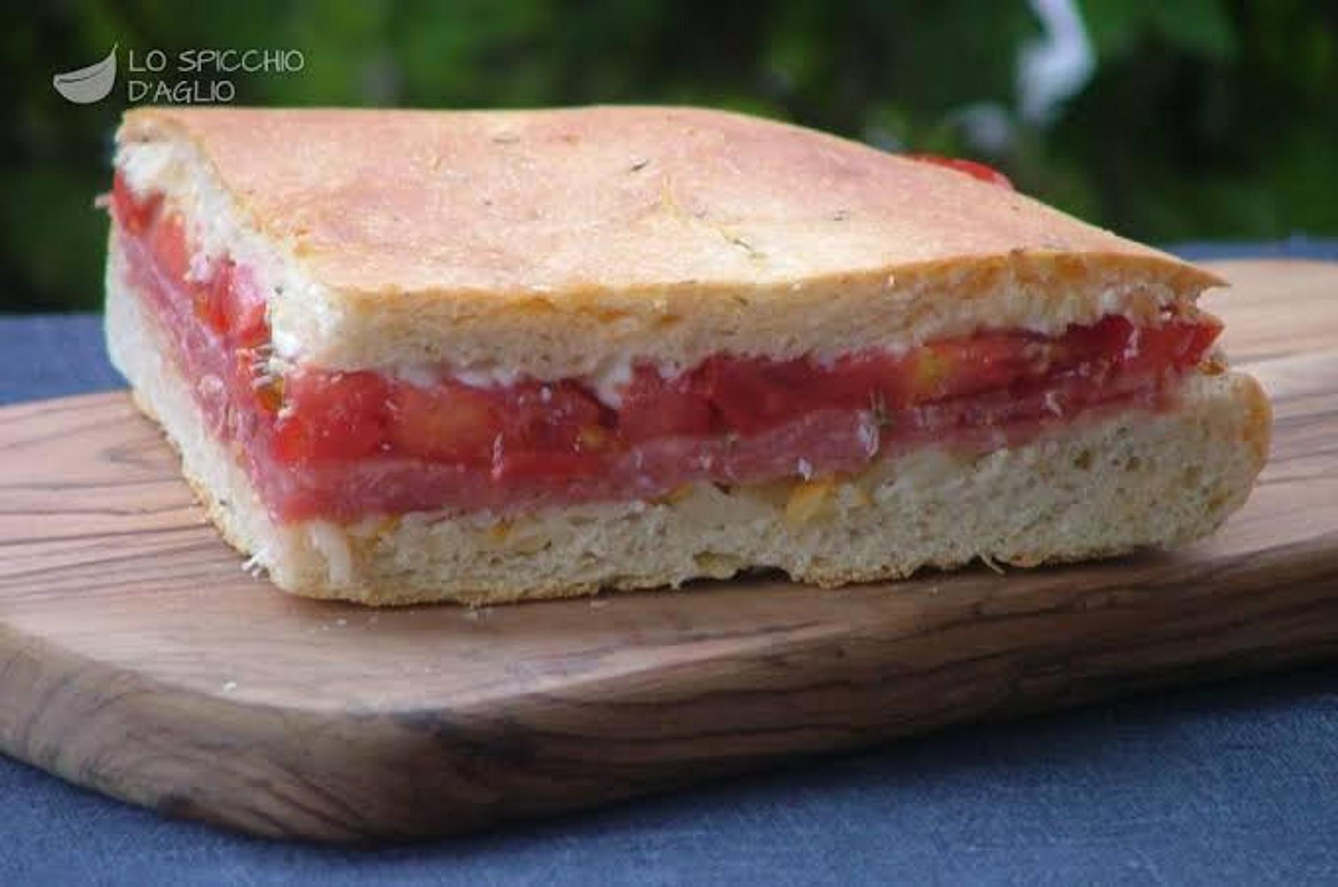 Focaccia Salame And Scamorza